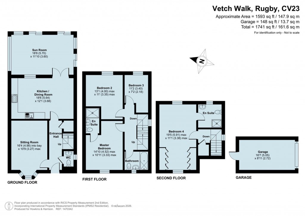Floorplans For Vetch Walk, Rugby, CV23