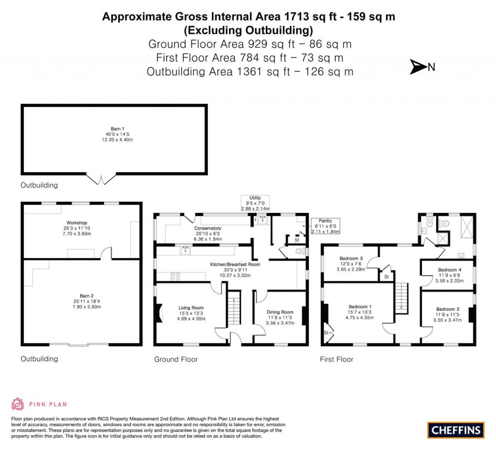 Floorplans For Boxworth End, Swavesey, Cambridge