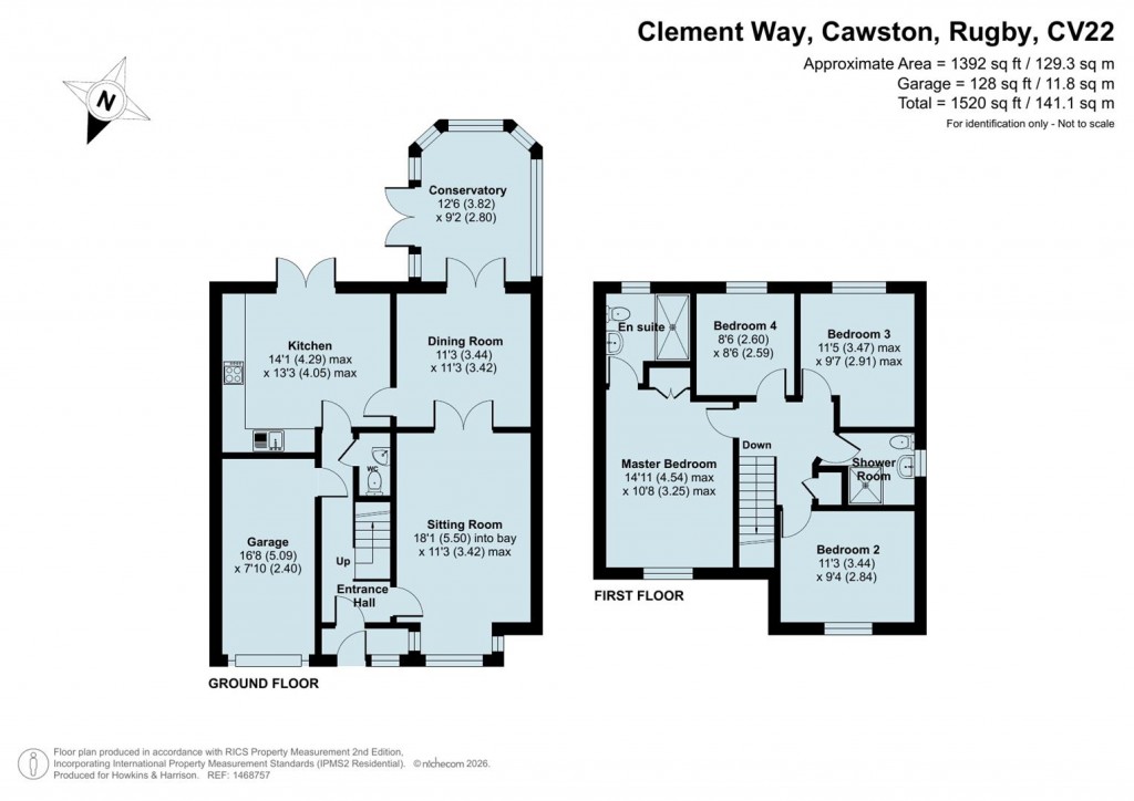 Floorplans For Clement Way, Cawston, Rugby, CV22
