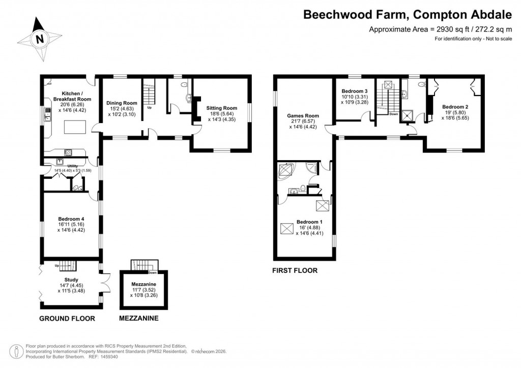 Floorplans For Compton Abdale, Gloucestershire