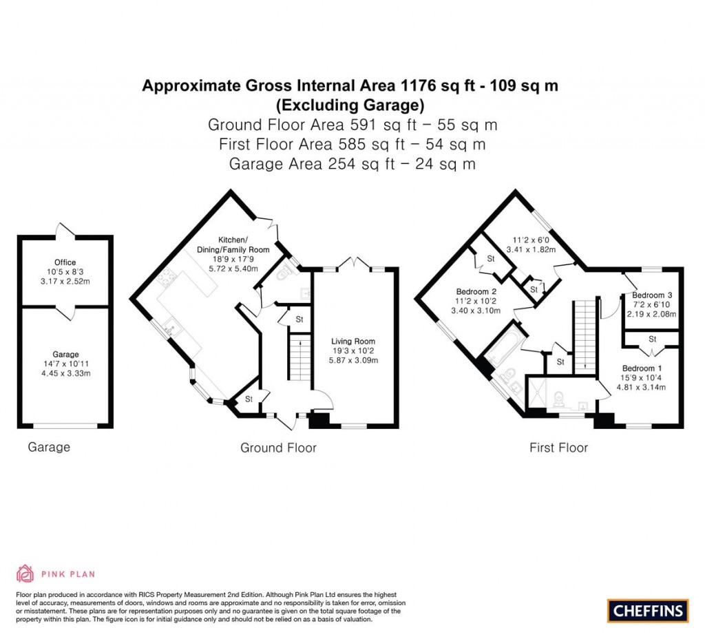 Floorplans For Bedell Road, Duxford, Cambridge