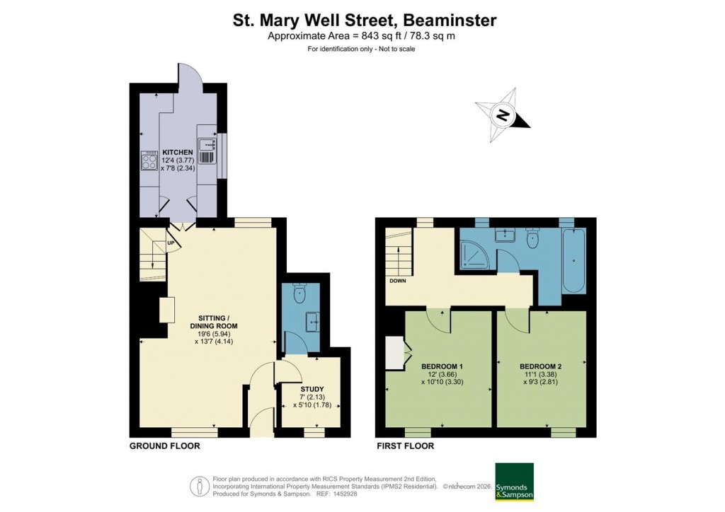 Floorplans For St. Mary Well Street, Beaminster, Dorset