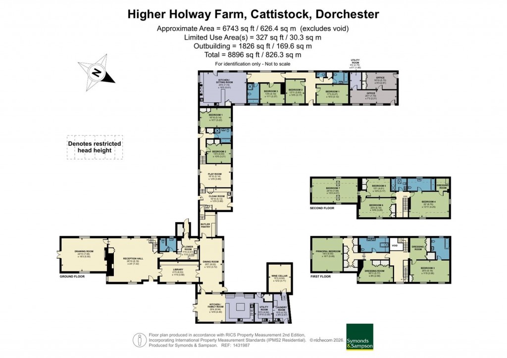Floorplans For Higher Holway Farm, Cattistock, Dorchester