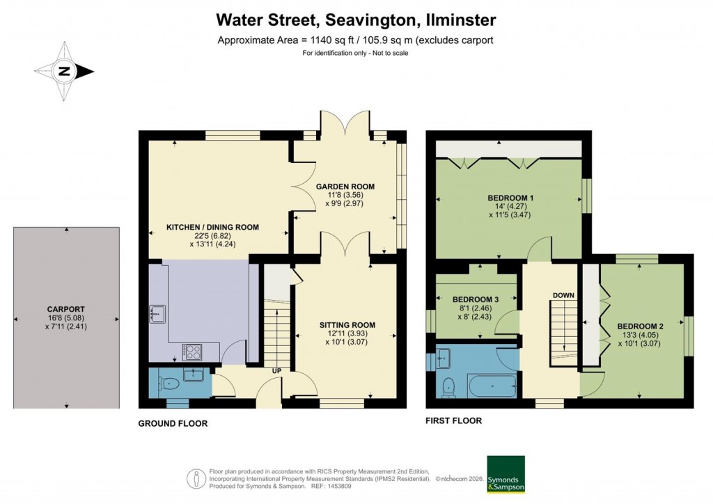 Floorplans For Water Street, Seavington, Ilminster