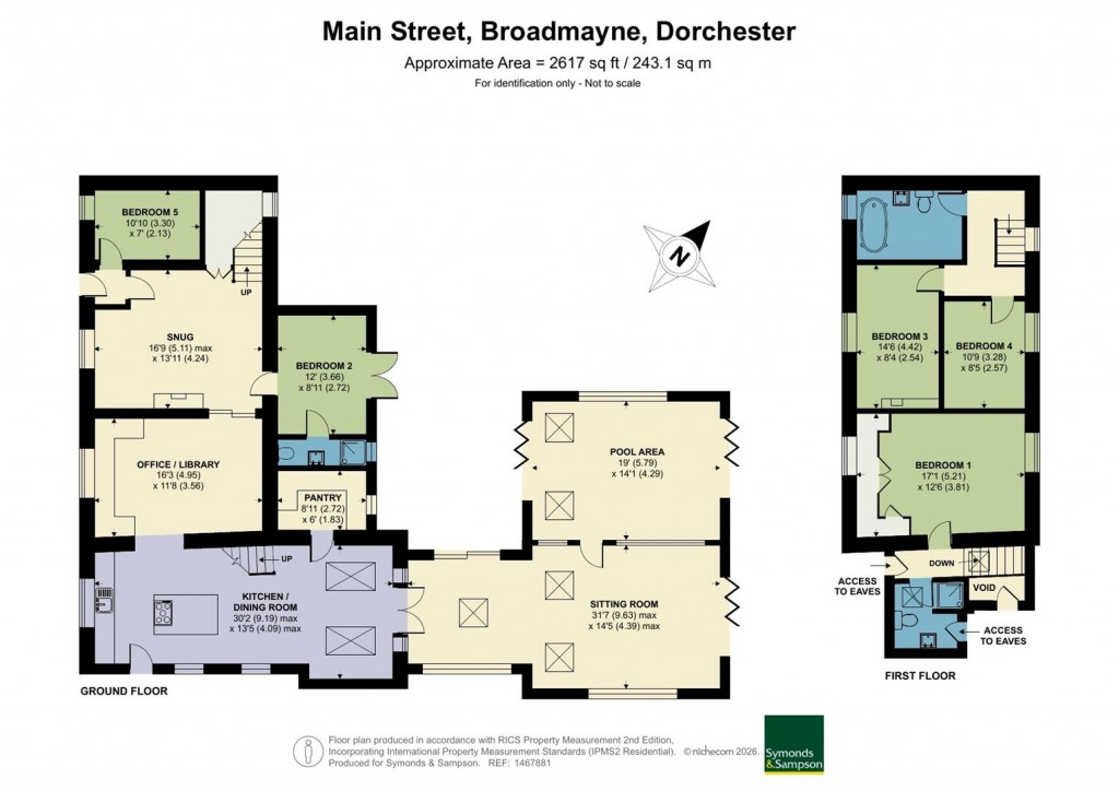 Floorplans For Main Street, Broadmayne, Dorchester