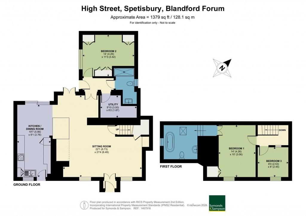 Floorplans For High Street, Spetisbury, Blandford Forum