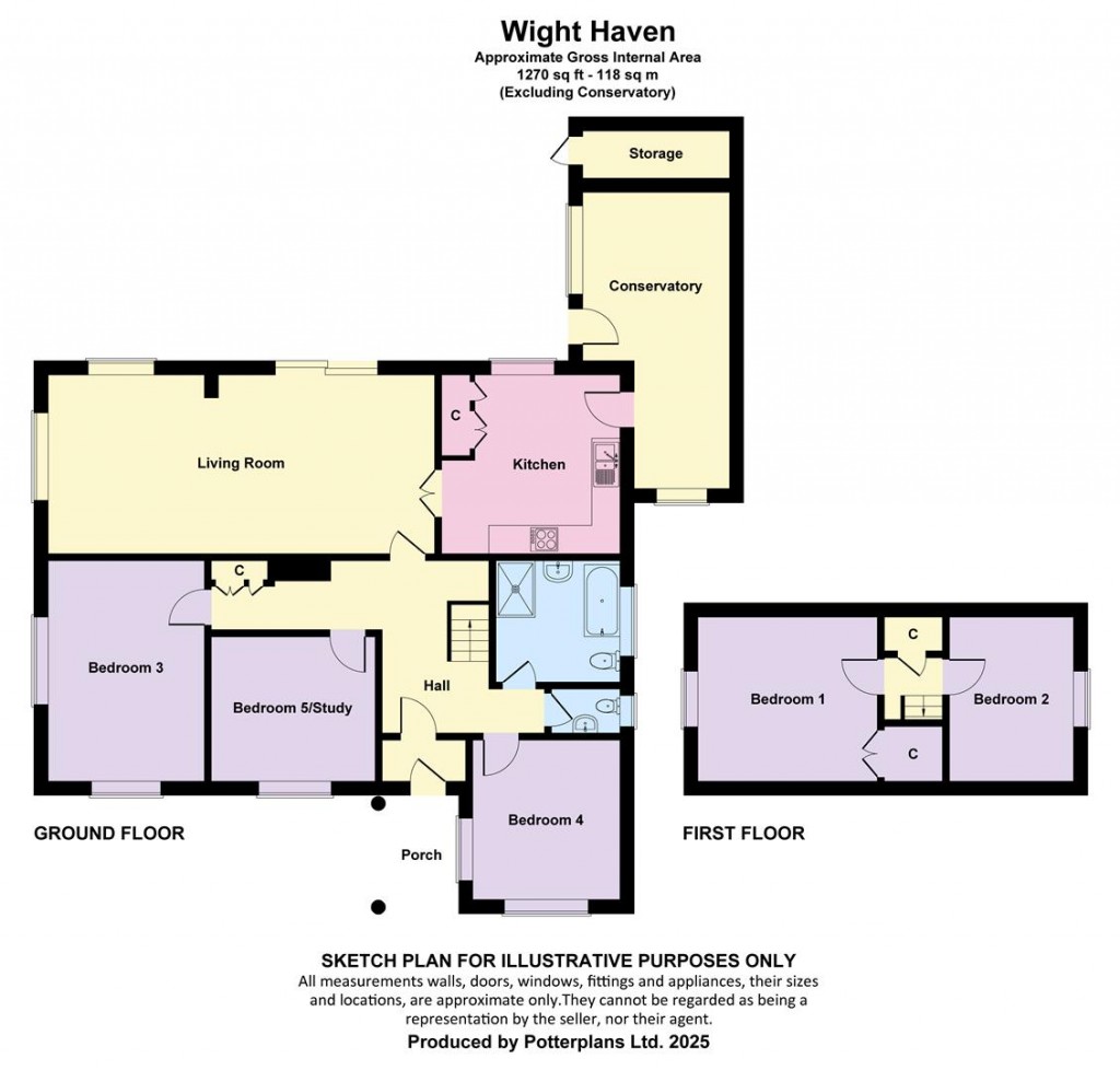 Floorplans For Totland Bay,Isle of Wight