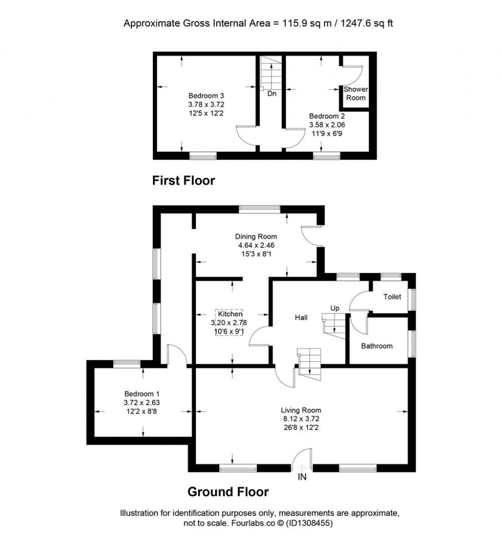 Floorplans For Pink Moors, St. Day, Nr Redruth