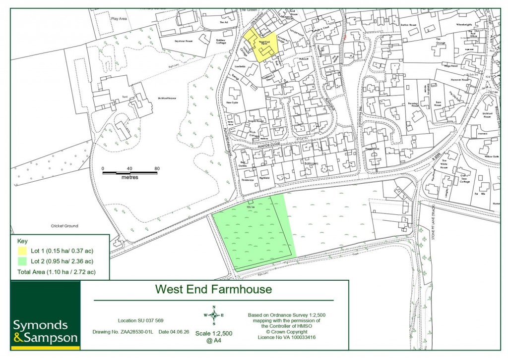 Floorplans For West End Farmhouse, The Green, Urchfont