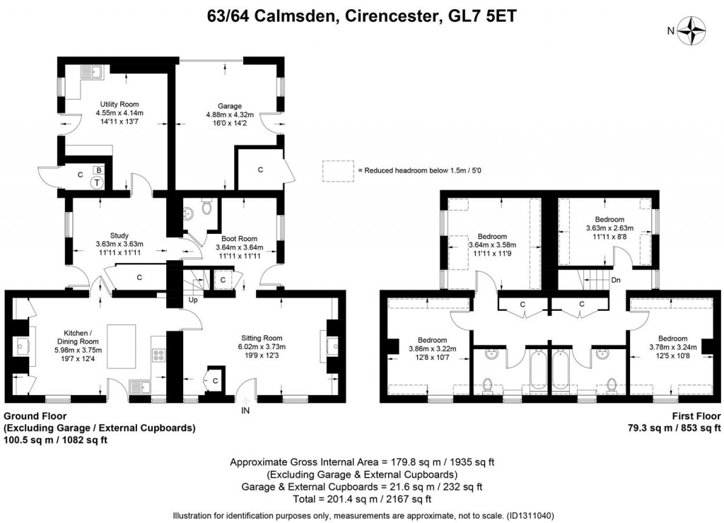 Floorplans For Calmsden, Gloucestershire