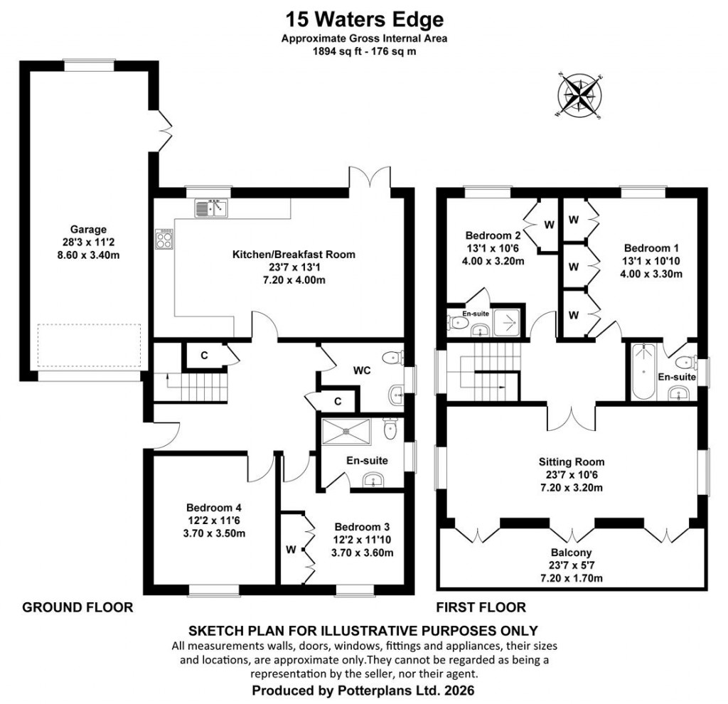 Floorplans For Yarmouth, Isle of Wight