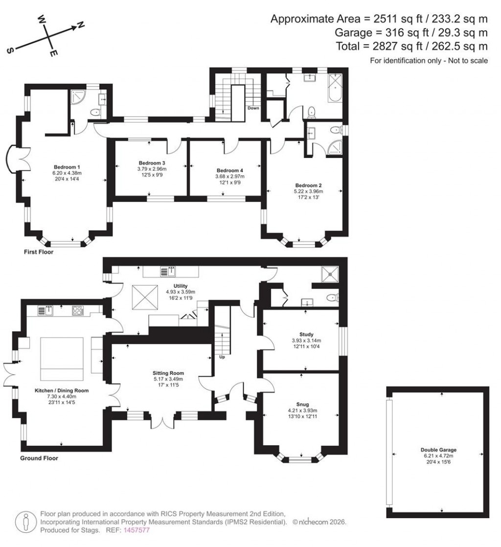 Floorplans For Coram Avenue, Lyme Regis