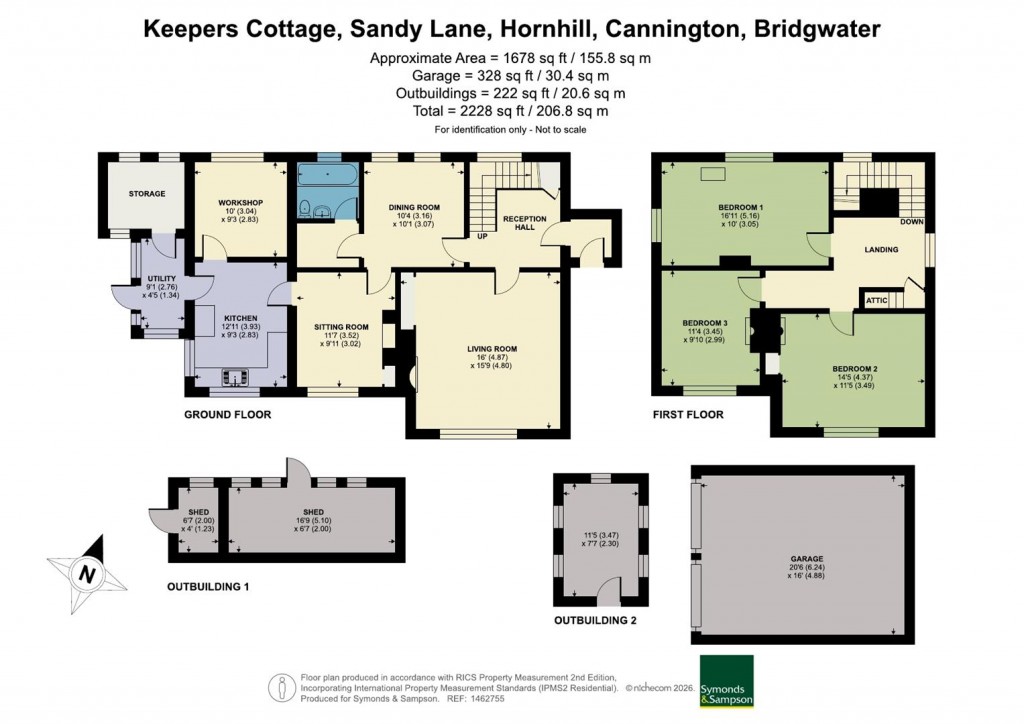 Floorplans For Sandy Lane, Hornhill, Cannington, Bridgwater