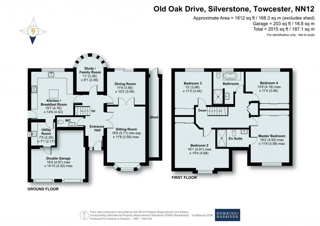 Floorplans For Old Oak Drive, Silverstone, NN12