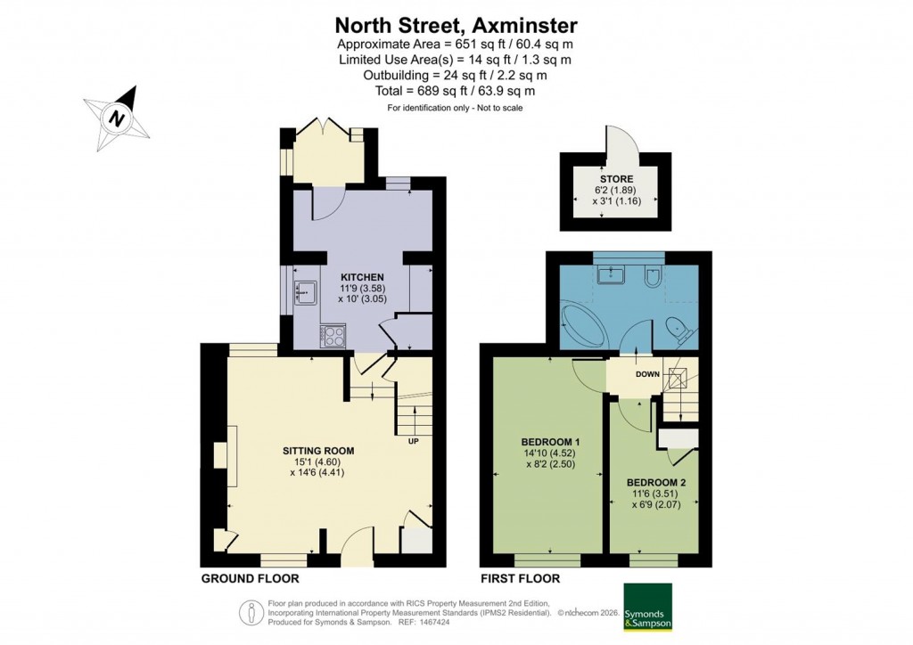 Floorplans For Old North Street, Axminster, Devon