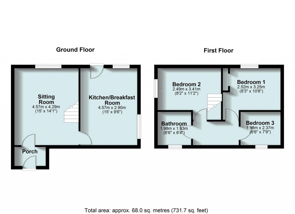 Floorplans For Lauderdale Close, Long Lawford, Rugby
