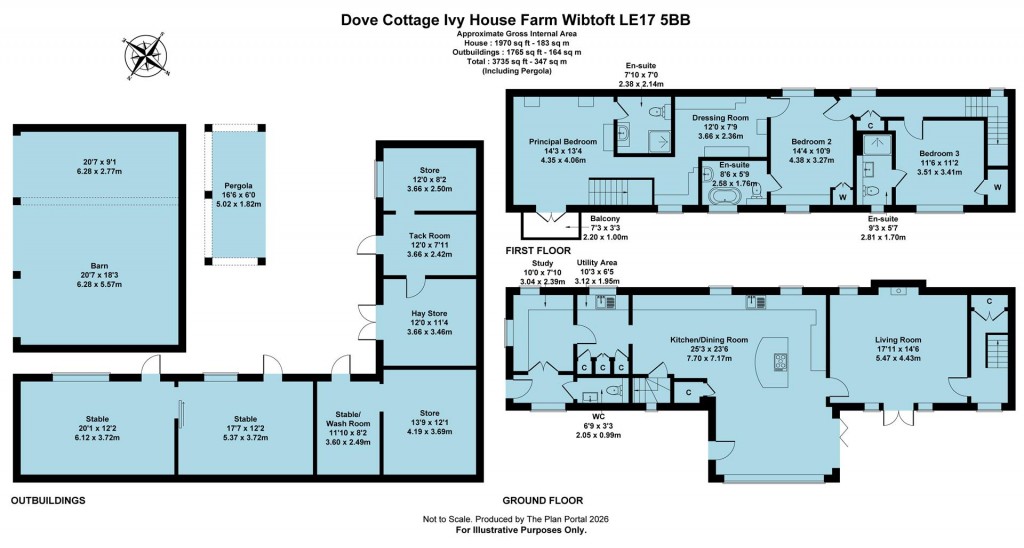 Floorplans For Wibtoft, Warwickshire,  LE17