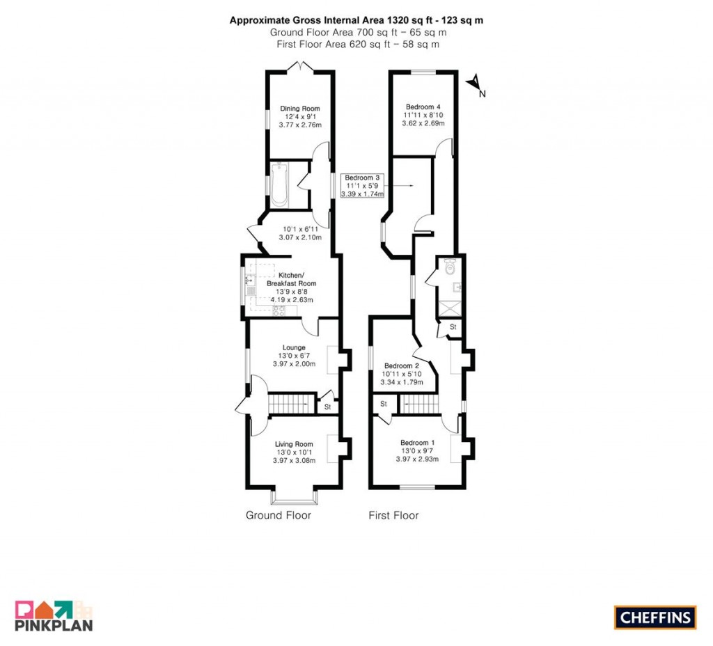 Floorplans For High Street, Teversham, Cambridge
