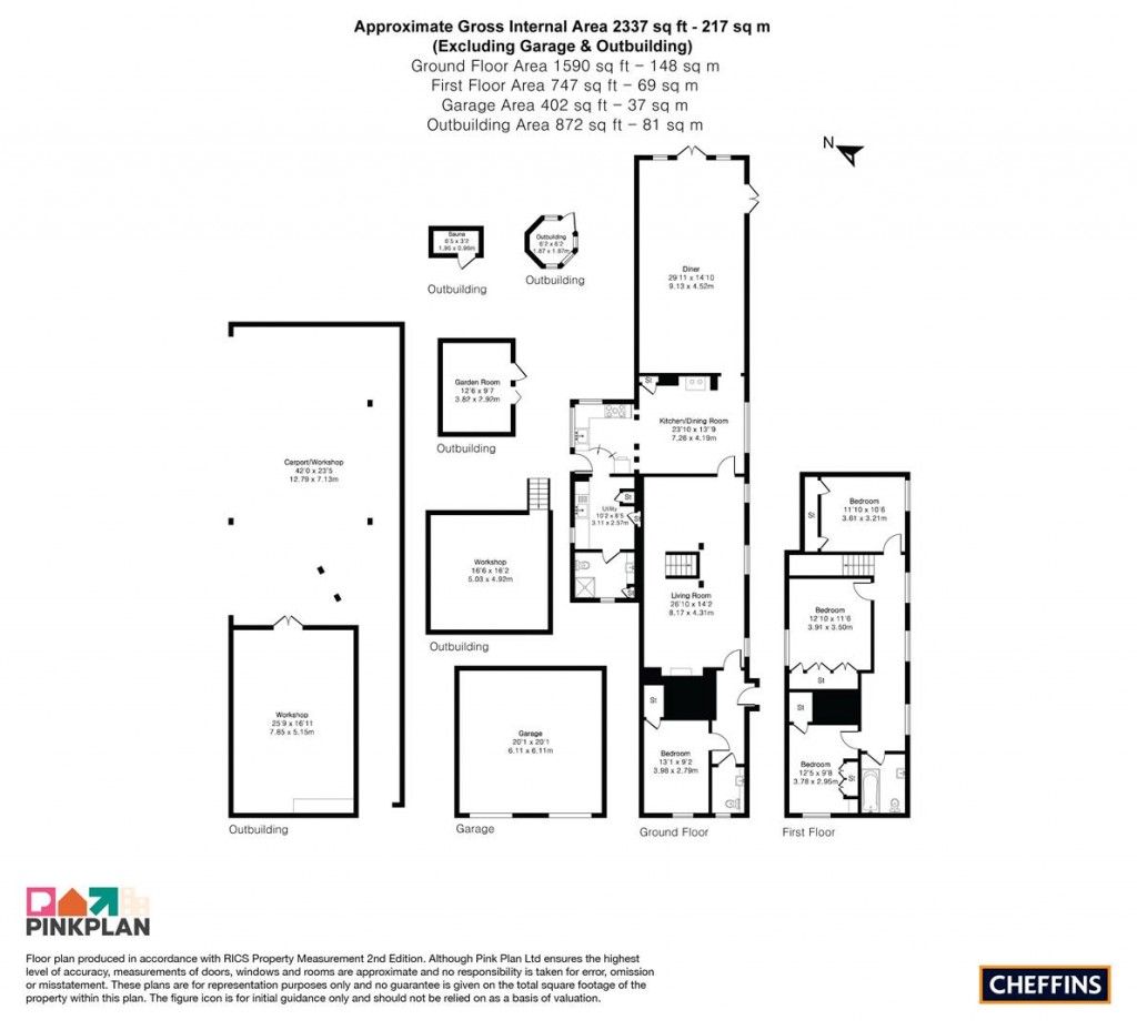 Floorplans For North End, Bassingbourn, Royston