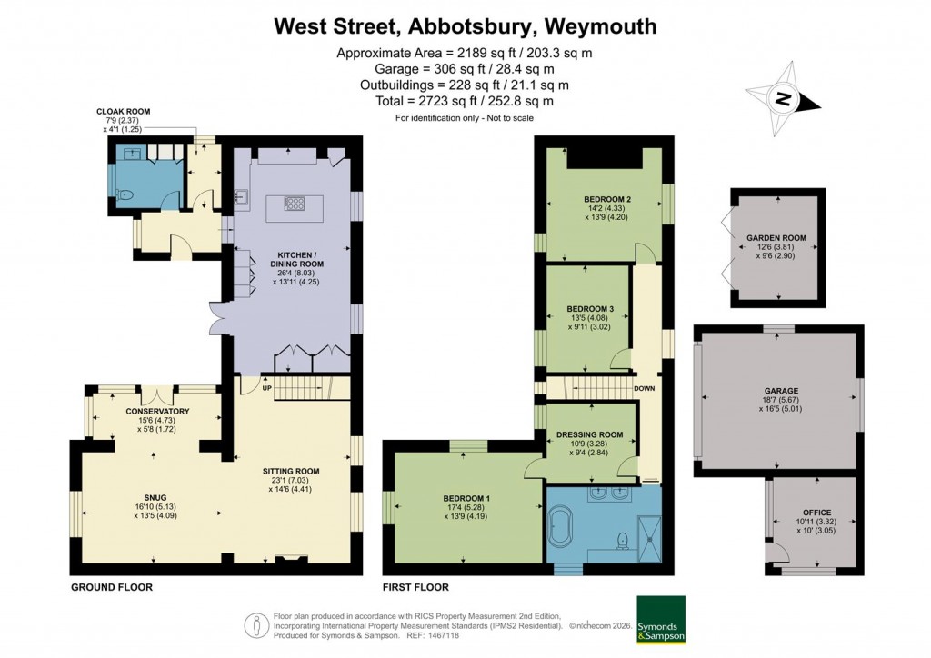Floorplans For West Street, Abbotsbury, Weymouth