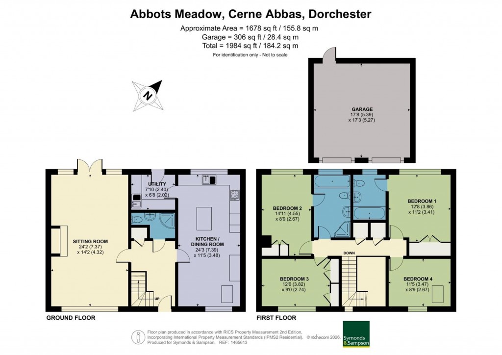 Floorplans For Abbots Meadow, Cerne Abbas, Dorchesterw