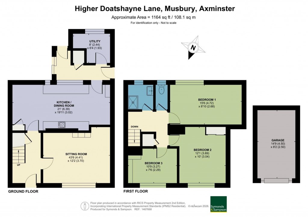 Floorplans For Higher Doatshayne Lane, Musbury, Axminster