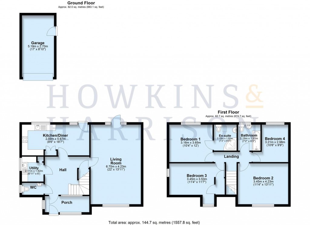 Floorplans For Highfields Close, Ashby-De-La-Zouch, LE65