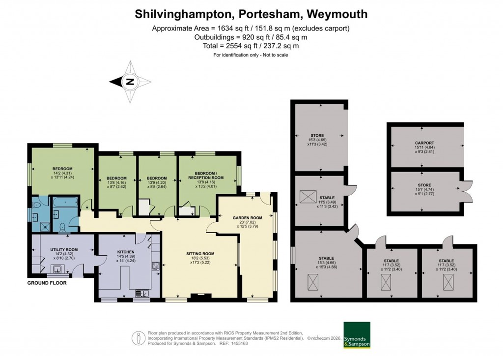 Floorplans For Shilvinghampton, Portesham, Weymouth