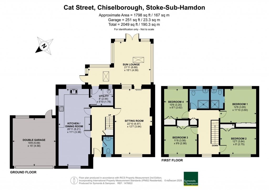 Floorplans For Cat Street, Chiselborough, Stoke-Sub-Hamdon