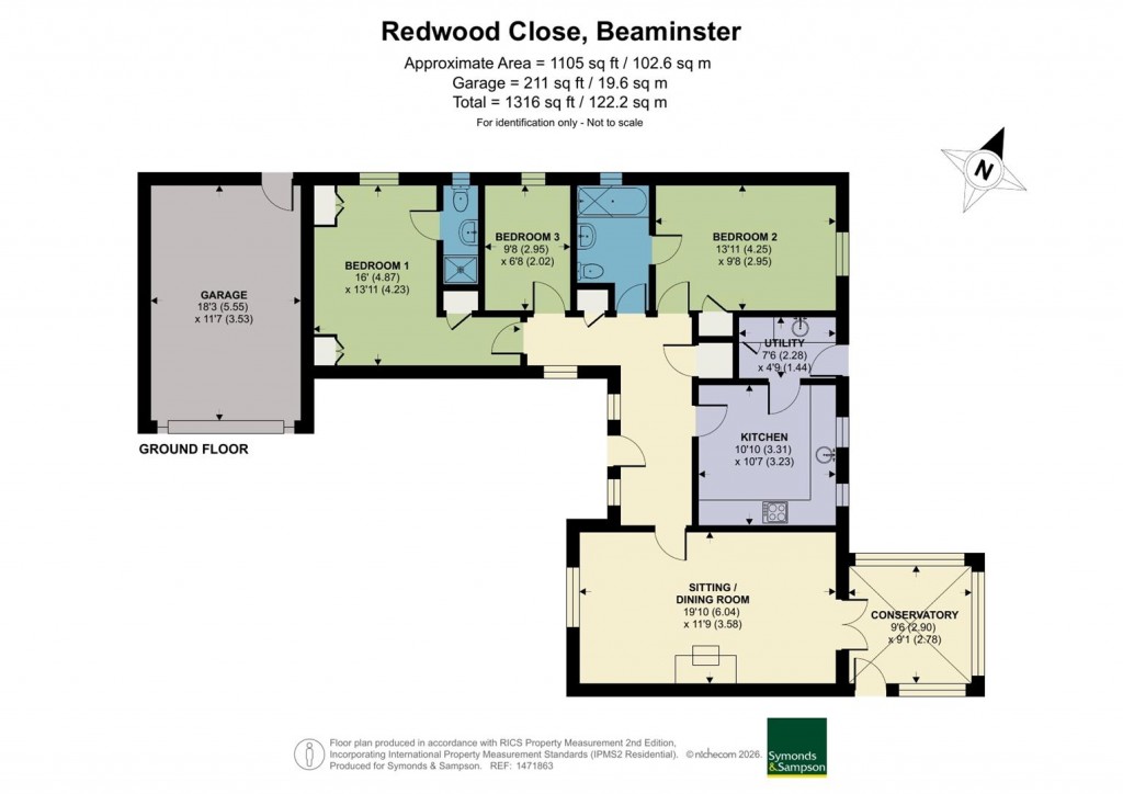 Floorplans For Redwood Close, Beaminster, Dorset