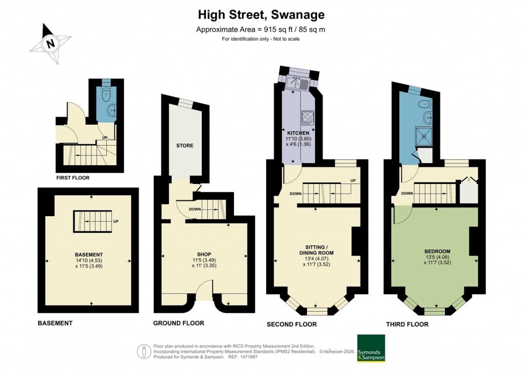 Floorplans For High Street, Swanage