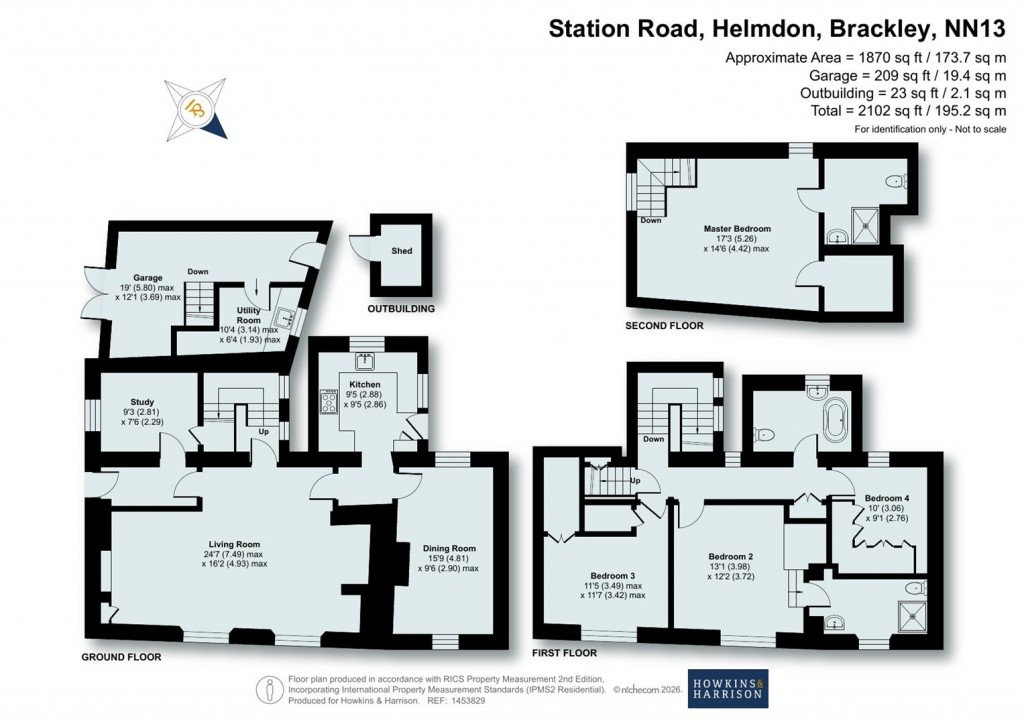 Floorplans For Station Road, Helmdon, NN13