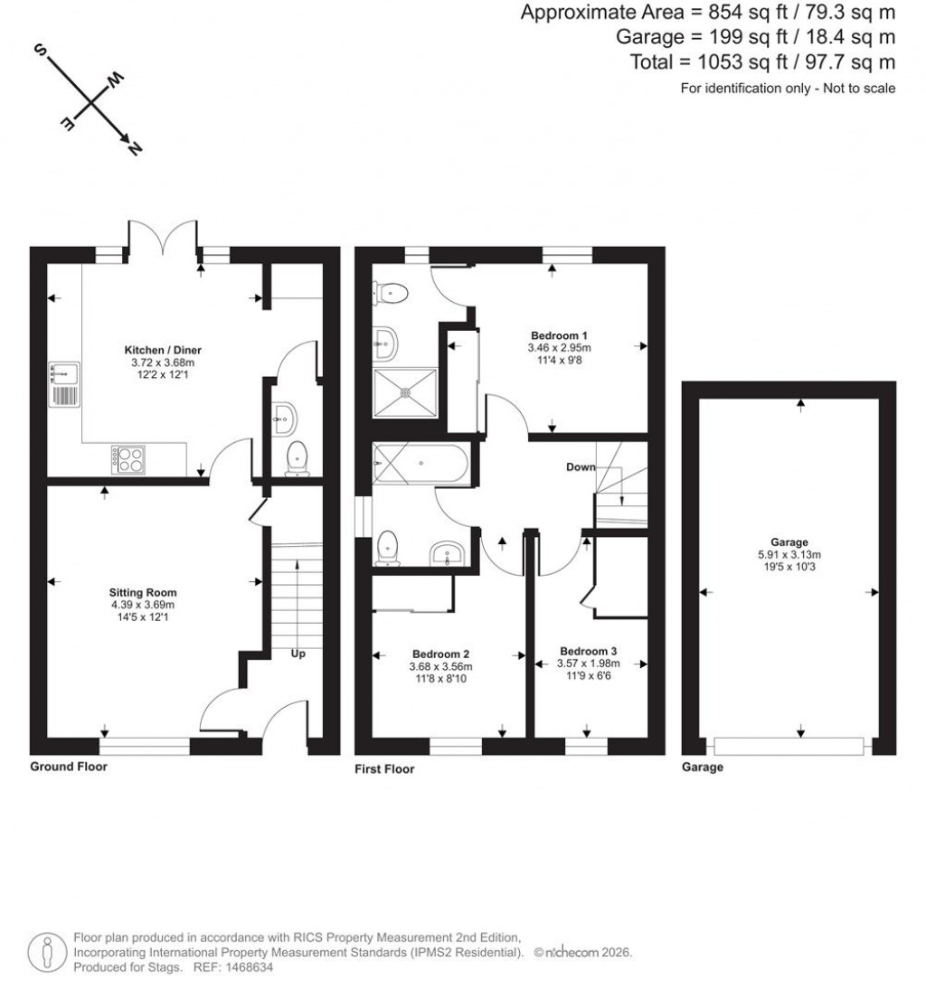Floorplans For Nellies Wood View, Dartington, Totnes
