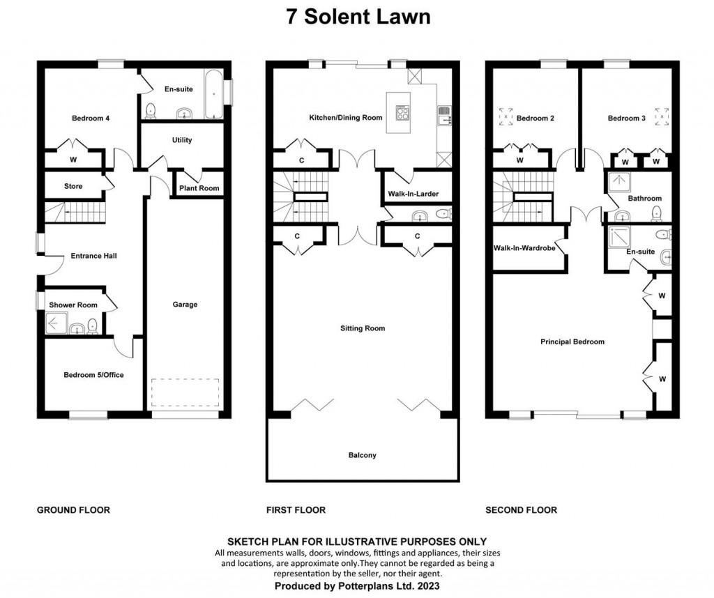 Floorplans For Solent Lawns, Gurnard