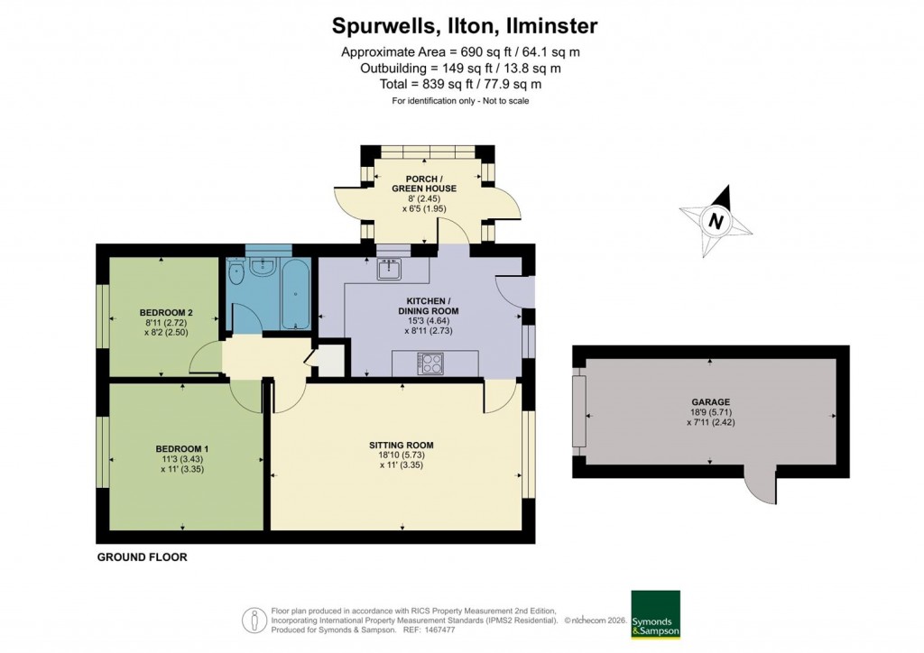 Floorplans For Spurwells, Ilton, Ilminster