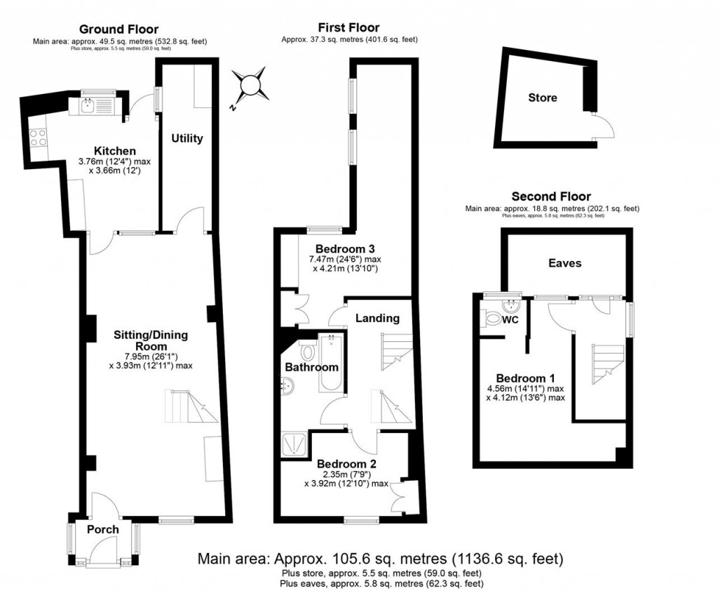 Floorplans For Church Street, Kingsbridge