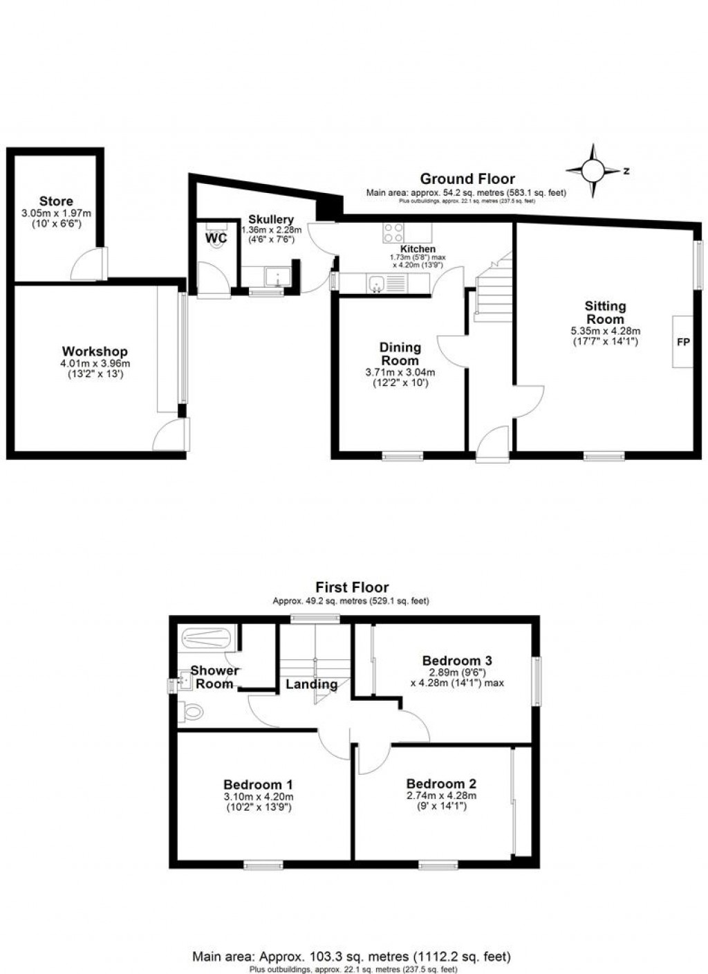 Floorplans For Duncombe Street, Kingsbridge