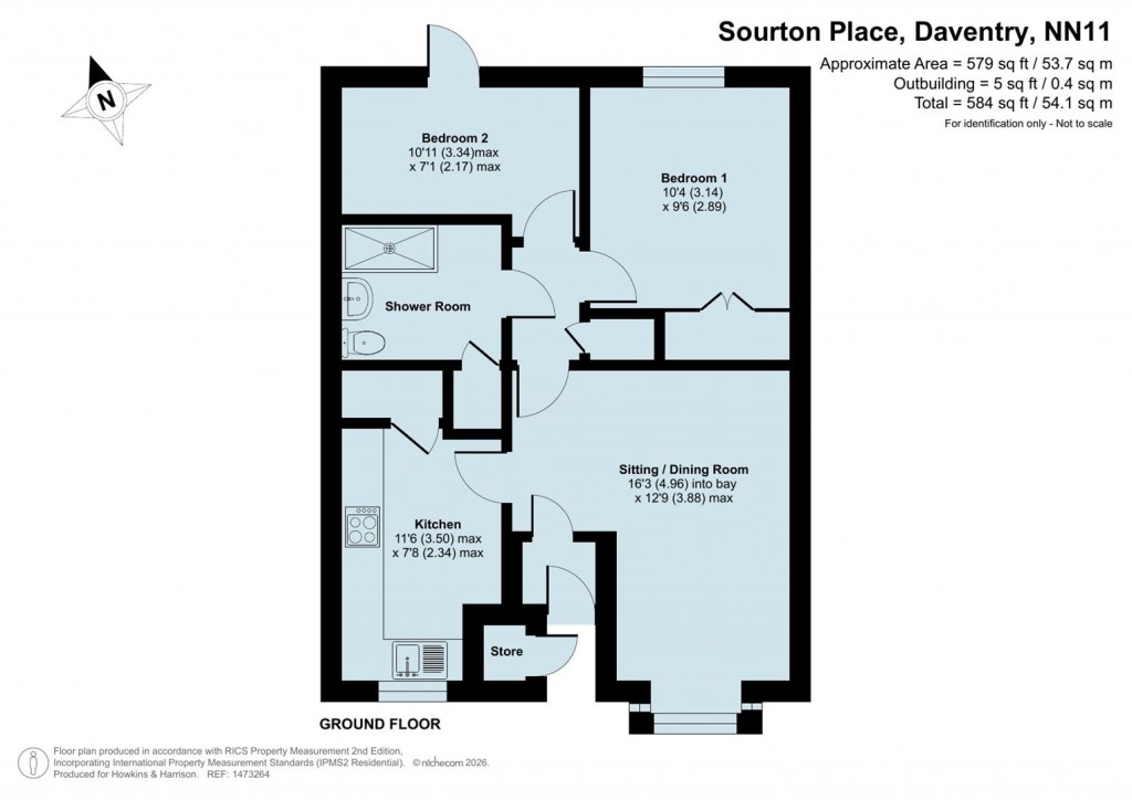 Floorplans For Sourton Place, Daventry, NN11