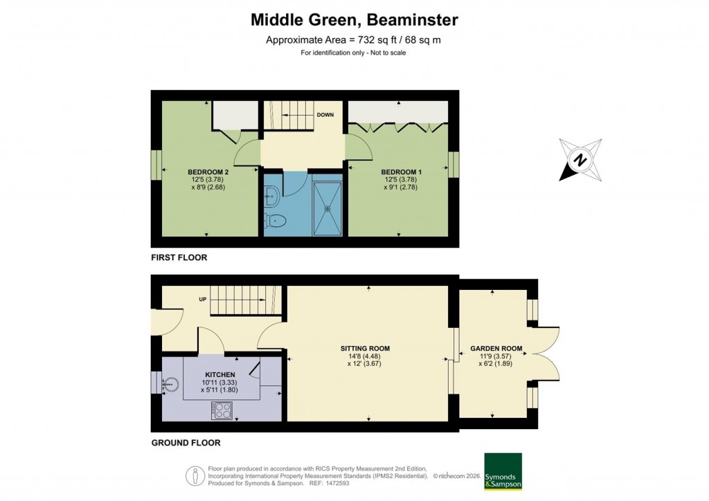 Floorplans For Middle Green, Beaminster, Dorset