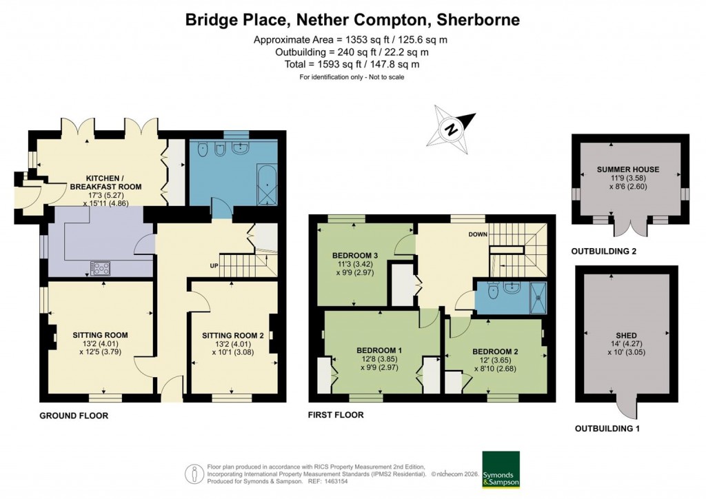 Floorplans For Bridge Place, Nether Compton, Sherborne