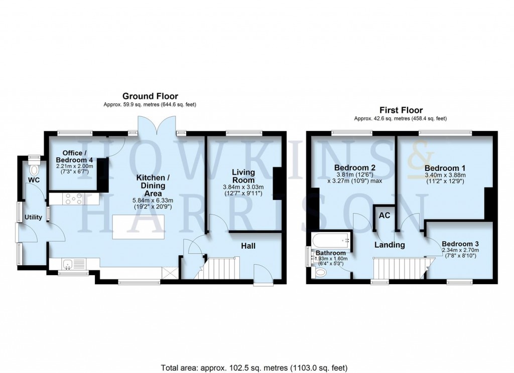Floorplans For Southfield Way, Market Bosworth, Nuneaton