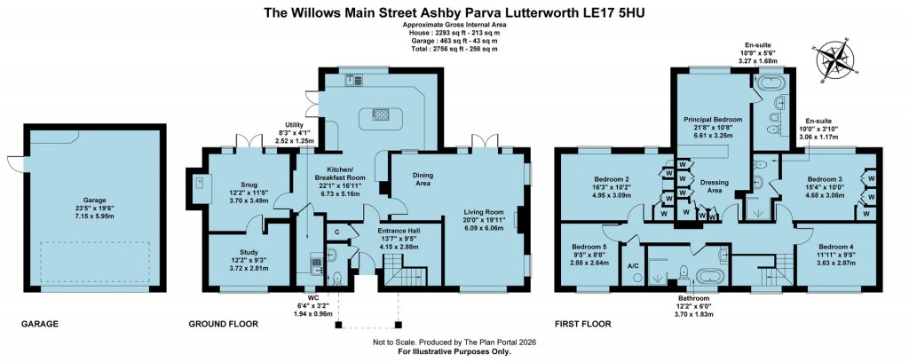 Floorplans For Main Street, Ashby Parva, Lutterworth, LE17