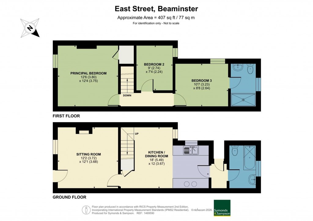 Floorplans For East Street, Beaminster, Dorset