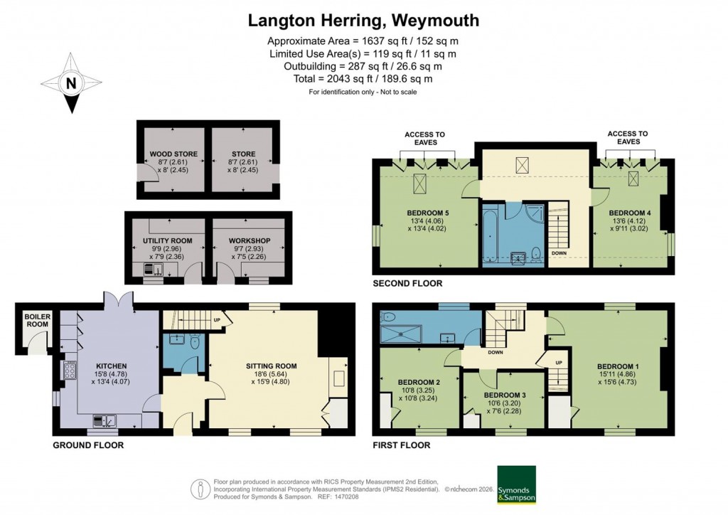 Floorplans For Langton Herring, Weymouth, Dorset