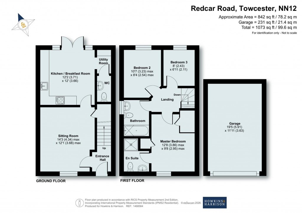 Floorplans For Redcar Road, Towcester, NN12