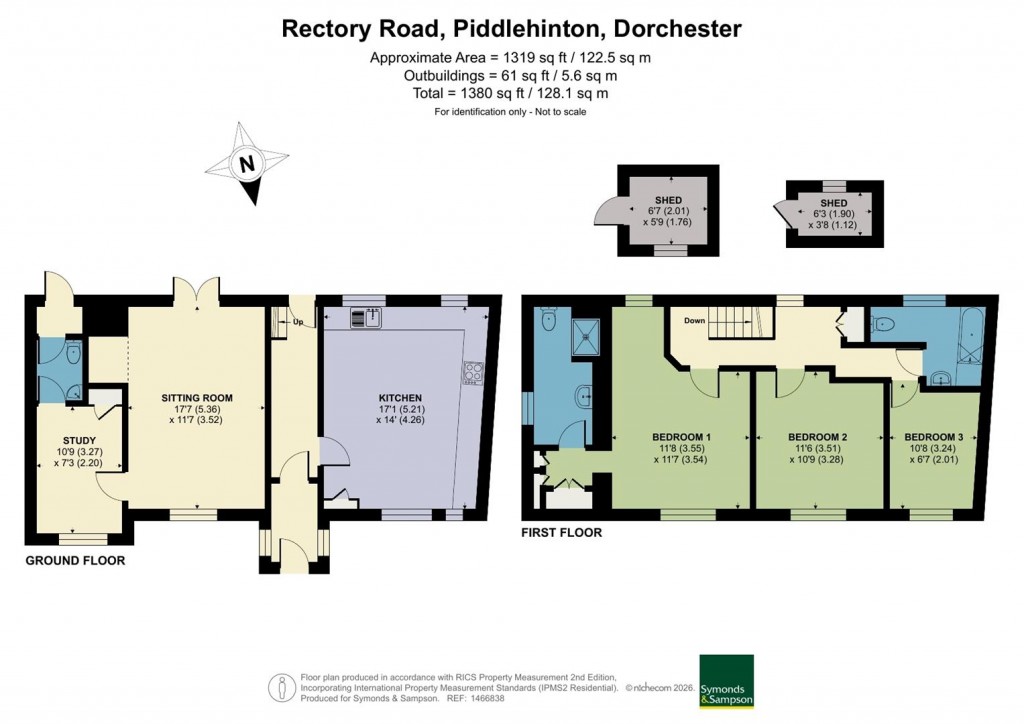 Floorplans For Rectory Road, Piddlehinton, Dorchester
