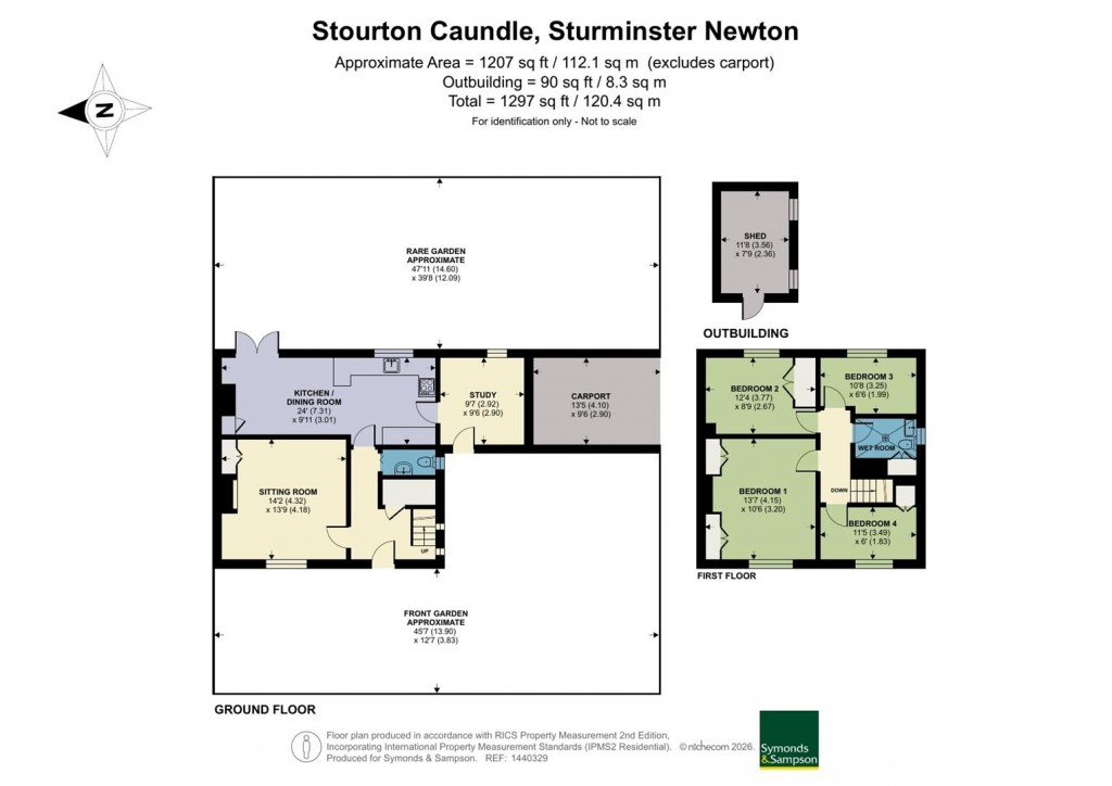 Floorplans For Stourton Caundle, Sturminster Newton, Dorset
