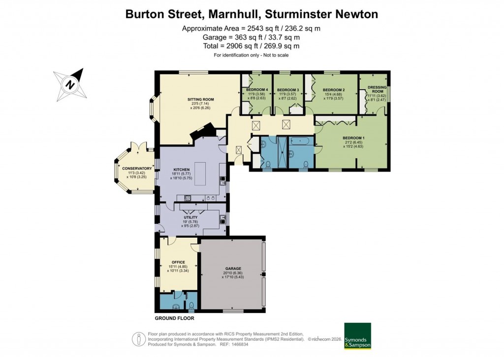 Floorplans For The Paddock, Lovells Court, Burton Street, Marnhull