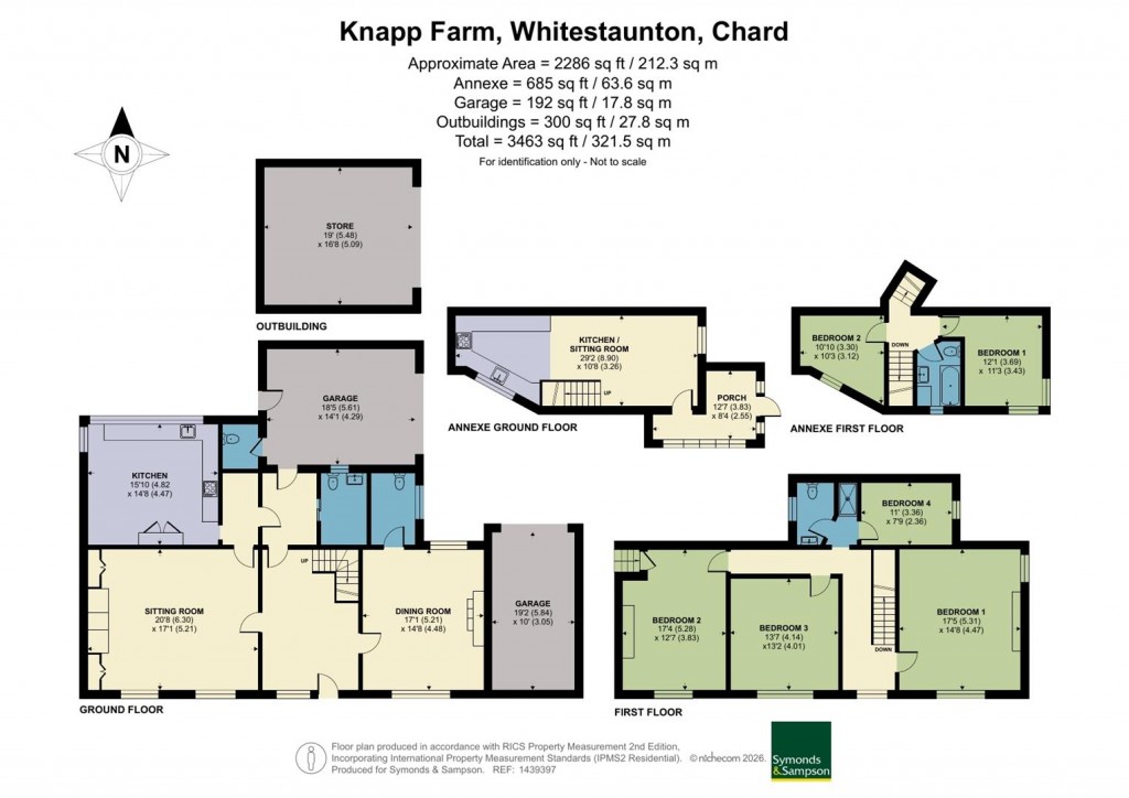 Floorplans For Whitestaunton, Chard, Somerset