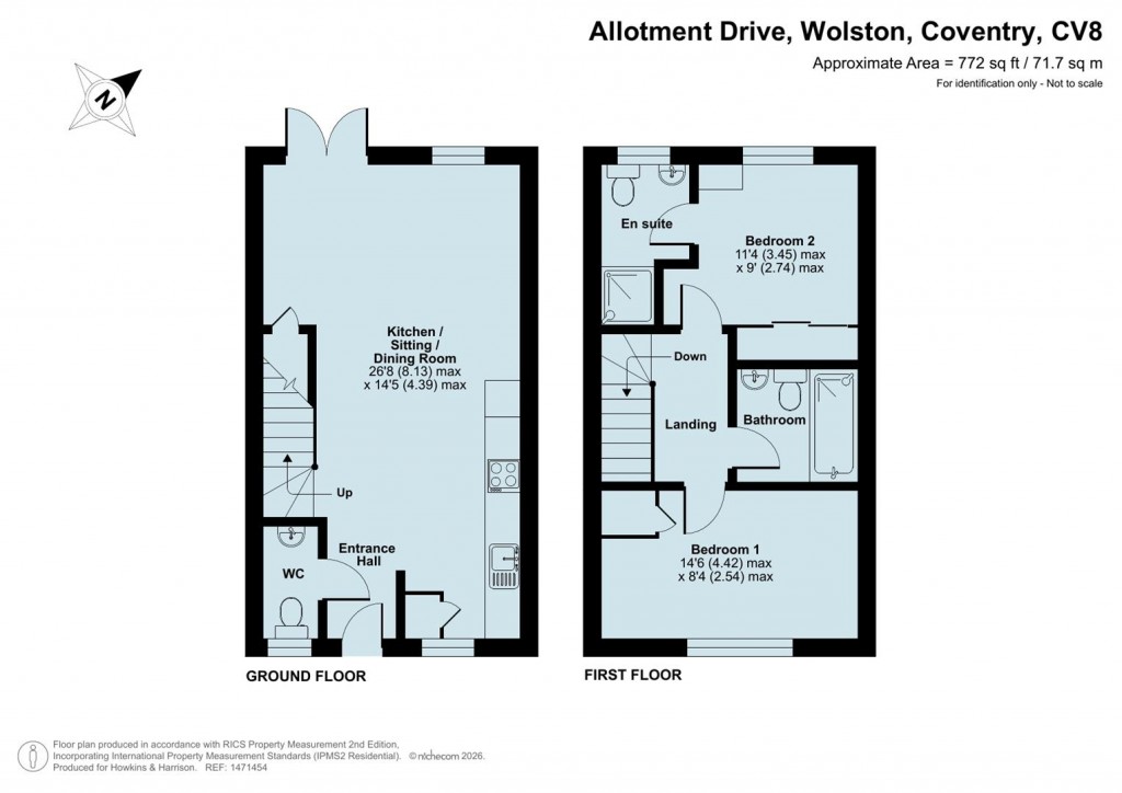 Floorplans For Allotment Drive, Wolston, Coventry, CV8